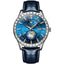 OLEVS 9967 Men Starry Sky Face Diamond Bezel Quartz Watch Blue Leather Strap - Watches - British D'sire