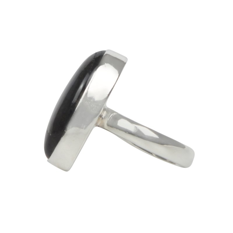 Oval Shaped Chunky Labradorite Sterling Silver Ring - Rings - British D'sire
