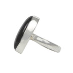 Oval Shaped Chunky Labradorite Sterling Silver Ring - Rings - British D'sire