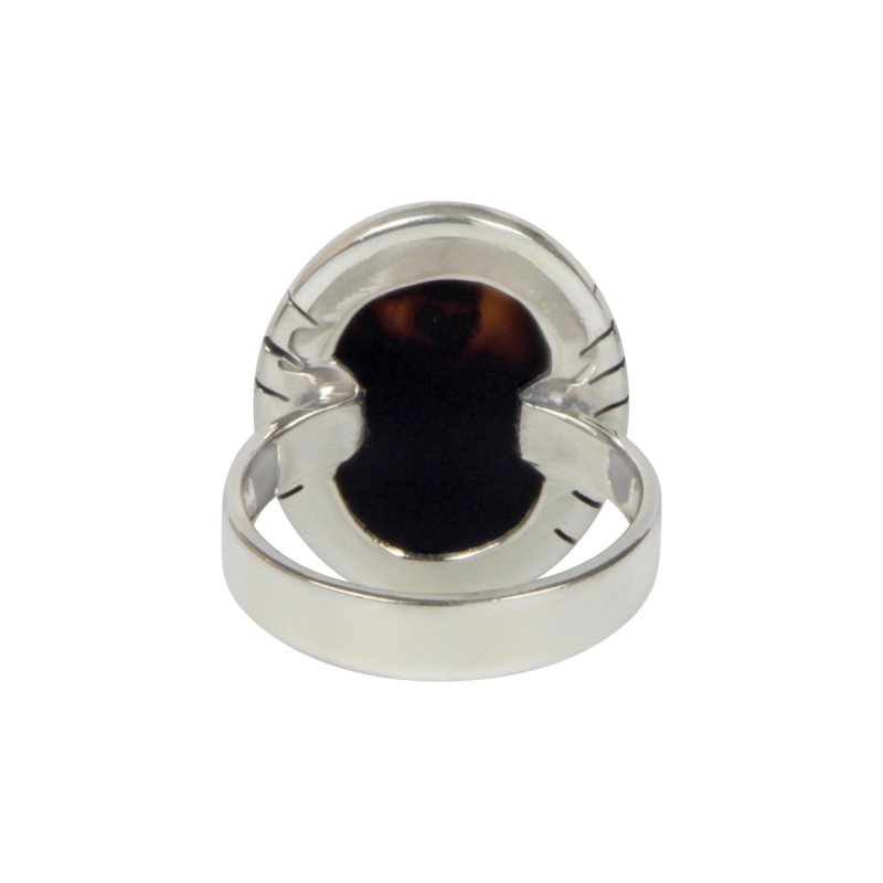 Oval Shaped Very Beautiful Black Spinel Sterling Silver Ring - Rings - British D'sire