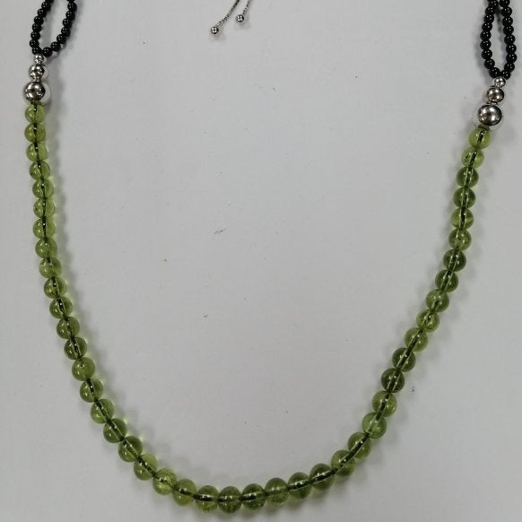 Pearlz Gallery 5" Slider Chain Black Onyx & Peridot Necklace - Necklaces & Pendants - British D'sire
