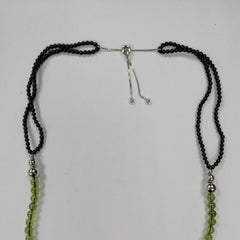 Pearlz Gallery 5" Slider Chain Black Onyx & Peridot Necklace - Necklaces & Pendants - British D'sire