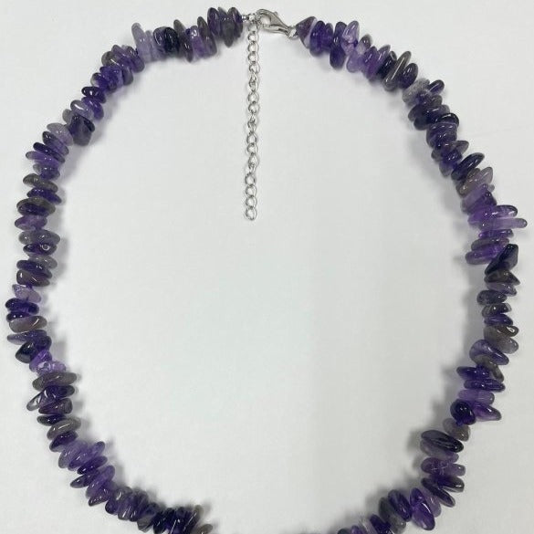 Pearlz Gallery 925 Sterling Silver Amethyst Lobster Knotted Necklace - Necklaces & Pendants - British D'sire