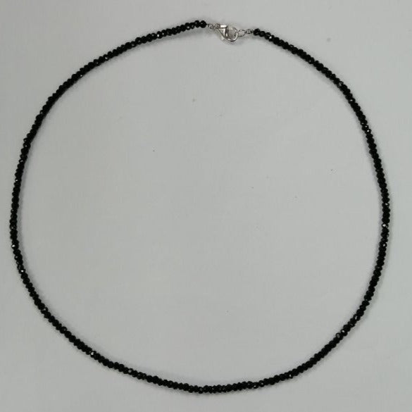 Pearlz Gallery 925 Sterling Silver Black Spinel Necklace - Necklaces & Pendants - British D'sire