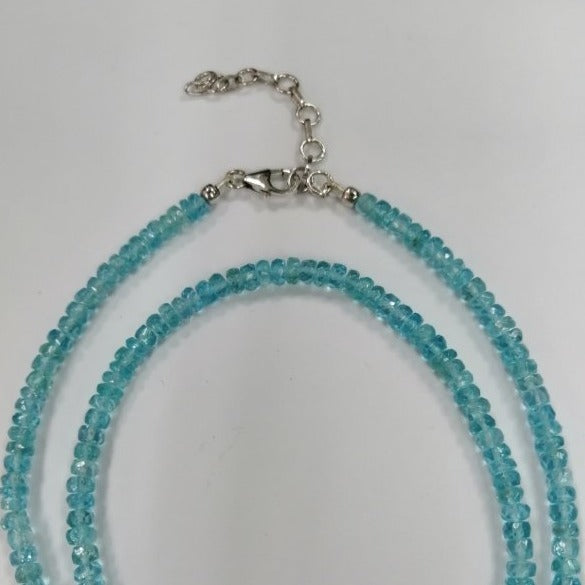 Pearlz Gallery 925 Sterling Silver Blue Apatite Necklace - Necklaces & Pendants - British D'sire