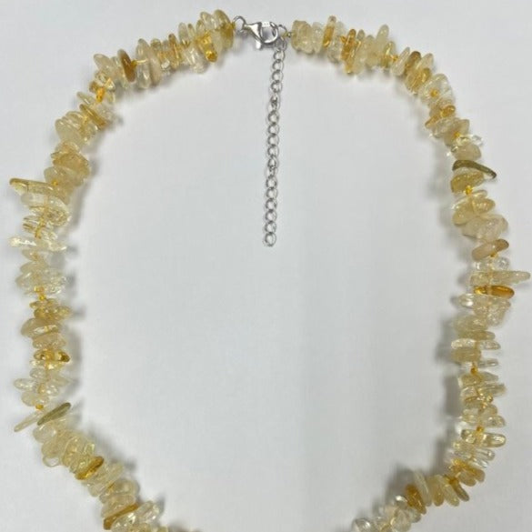 Pearlz Gallery 925 Sterling Silver Citrine Round Bead Knotted Necklace - Necklaces & Pendants - British D'sire