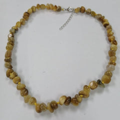 Pearlz Gallery 925 Sterling Silver Golden Tiger Eye Knotted Necklace - Necklaces & Pendants - British D'sire