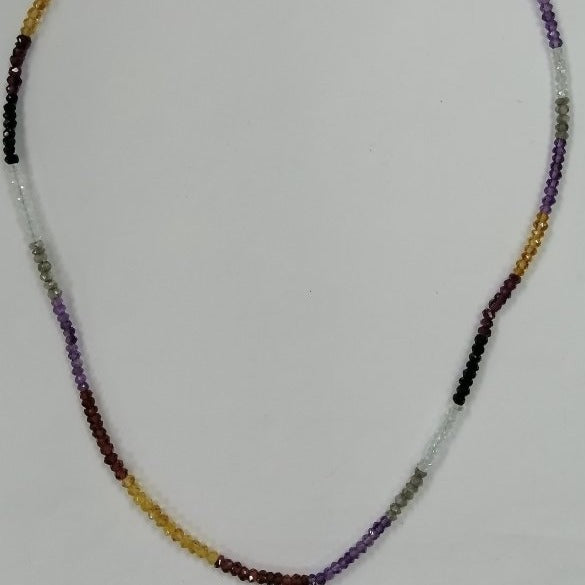 Pearlz Gallery 925 Sterling Silver Multi Colour Beads Necklace - Necklaces & Pendants - British D'sire