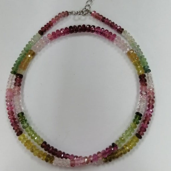 Pearlz Gallery 925 Sterling Silver Multi Tourmaline Necklace - Necklaces & Pendants - British D'sire
