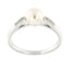 Pearlz Gallery 925Rhodium White topaz 6.5mm Ladies Ring - Rings - British D'sire