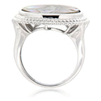 Pearlz Gallery Abalone Shell Circle High Polish Bezel Ring - Jewelry Rings - British D'sire