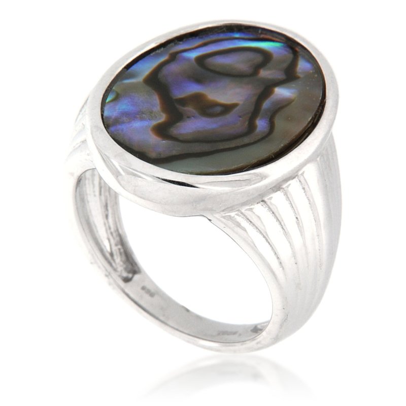 Pearlz Gallery Abalone Shell Oval 6.40 Grams Ring - Jewelry Rings - British D'sire