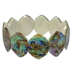 Pearlz Gallery Abalone Shell Pearl Stretch Bracelet - Bracelets & Bangles - British D'sire