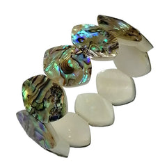 Pearlz Gallery Abalone Shell Pearl Stretch Bracelet - Bracelets & Bangles - British D'sire