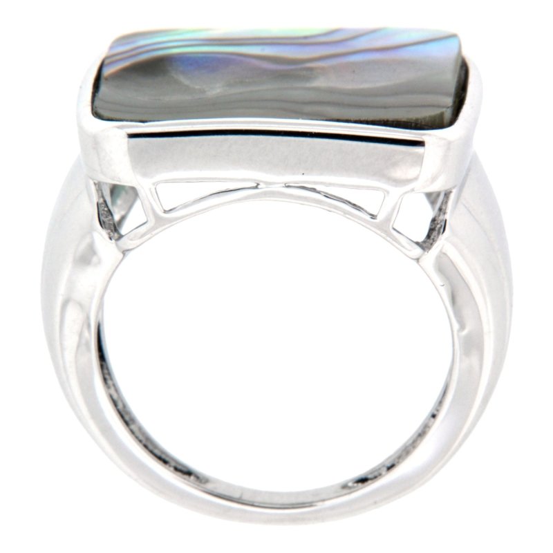 Pearlz Gallery Abalone Shell Square 4.9 Grams High Polish Ring - Jewelry Rings - British D'sire