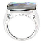 Pearlz Gallery Abalone Shell Square 4.9 Grams High Polish Ring - Jewelry Rings - British D'sire