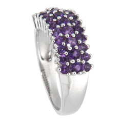 Pearlz Gallery Amethyst Fashion High Polish Sterling Silver Band - Rings - British D'sire