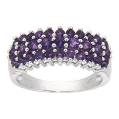 Pearlz Gallery Amethyst Fashion High Polish Sterling Silver Band - Rings - British D'sire
