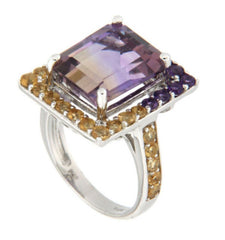 Pearlz Gallery Bi-Color Ametrine, Citrine and Amethyst Sterling silver Ring - Rings - British D'sire