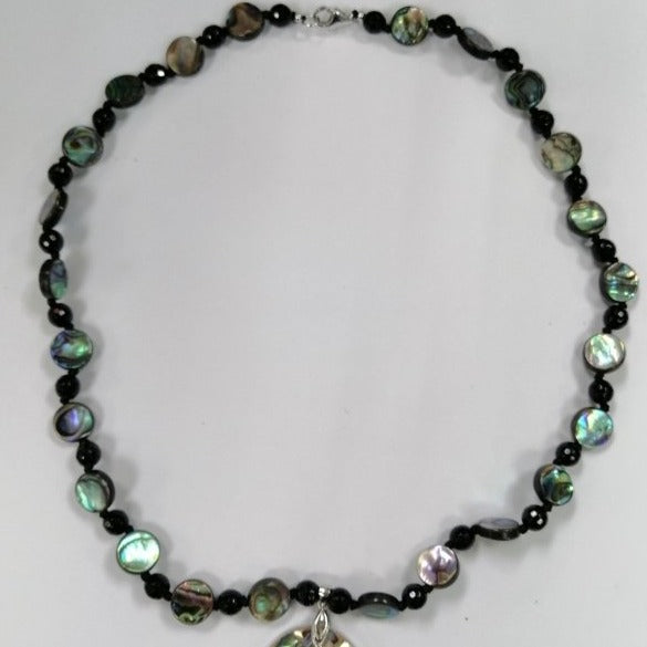 Pearlz Gallery Black Agate Pendant Hook Knotted Necklace - Necklaces & Pendants - British D'sire