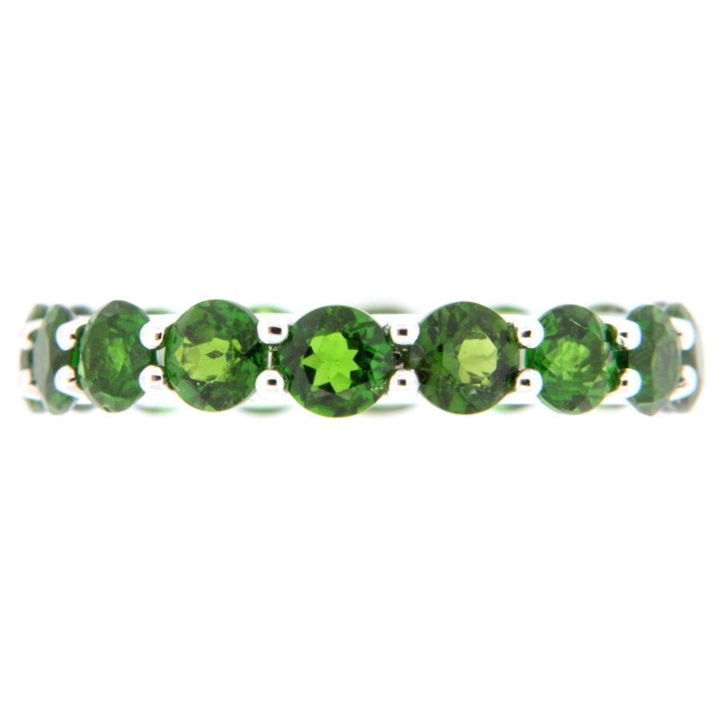 Pearlz Gallery Chrome Diopside Eternity Sterling Silver Band - Rings - British D'sire