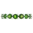 Pearlz Gallery Chrome Diopside Eternity Sterling Silver Band - Rings - British D'sire