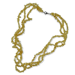 Pearlz Gallery Citrine Chips 3 Row Twisted Necklace - Necklaces & Pendants - British D'sire