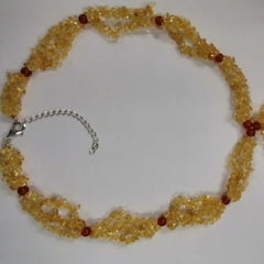 Pearlz Gallery Citrine & Red Agate Chips 6 lines Tassel Necklace - Necklaces & Pendants - British D'sire