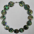 Pearlz Gallery Coin 26mm Black Onyx & Abalone Necklace - Necklaces & Pendants - British D'sire