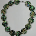 Pearlz Gallery Coin 26mm Black Onyx & Abalone Necklace - Necklaces & Pendants - British D'sire