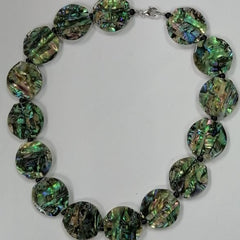 Pearlz Gallery Coin 26mm Black Onyx & Abalone Necklace - Necklaces & Pendants - British D'sire
