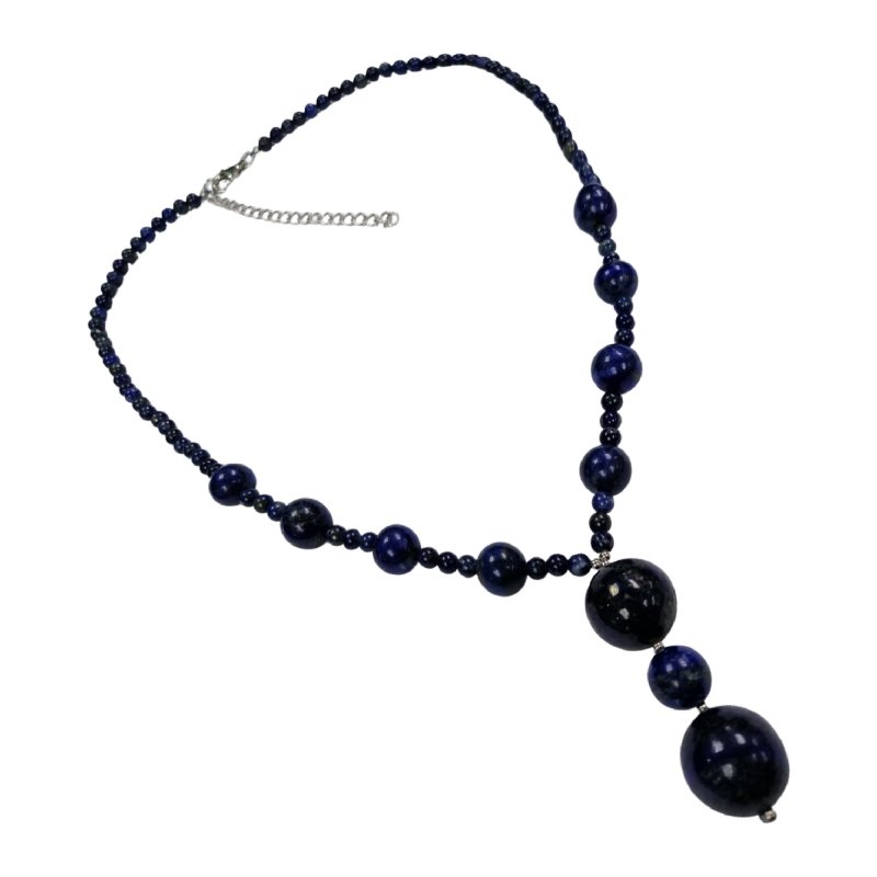 Pearlz Gallery Dyed Lapis Lazuli Sterling Silver Necklace With Charm - Necklaces & Pendants - British D'sire