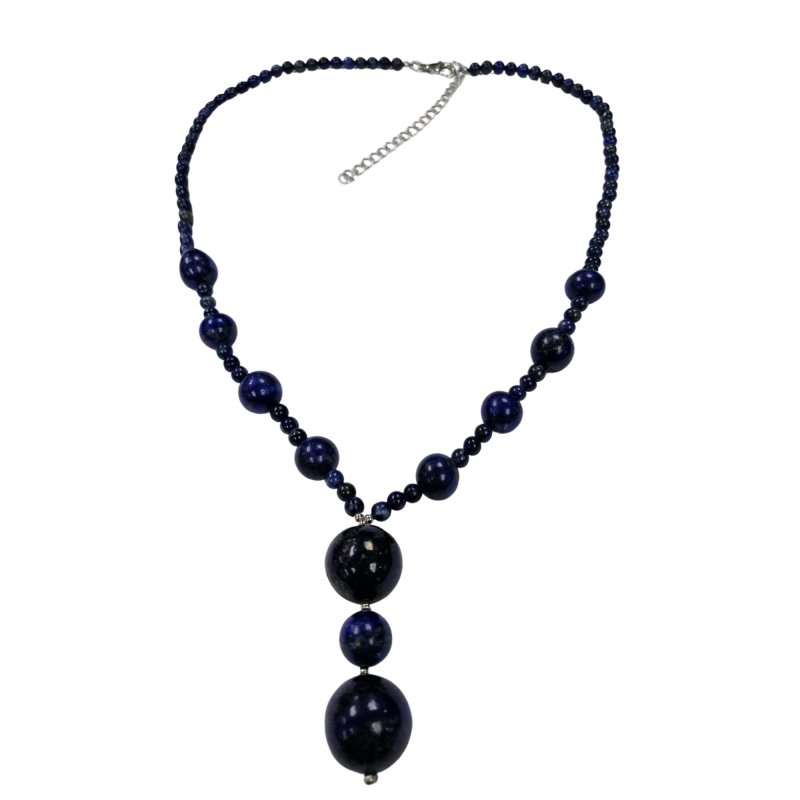 Pearlz Gallery Dyed Lapis Lazuli Sterling Silver Necklace With Charm - Necklaces & Pendants - British D'sire Main image