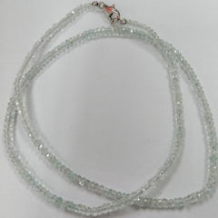 Pearlz Gallery Faceted Rondelle 3.5mm 925 Sterling Silver Necklace - Necklaces & Pendants - British D'sire