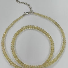 Pearlz Gallery Faceted Rondelle 3mm-5mm Scapolite Necklace - Necklaces & Pendants - British D'sire