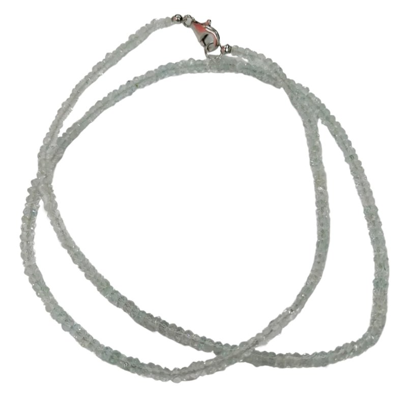 Pearlz Gallery Faceted Rondelle Sterling Silver Necklace - Necklaces & Pendants - British D'sire