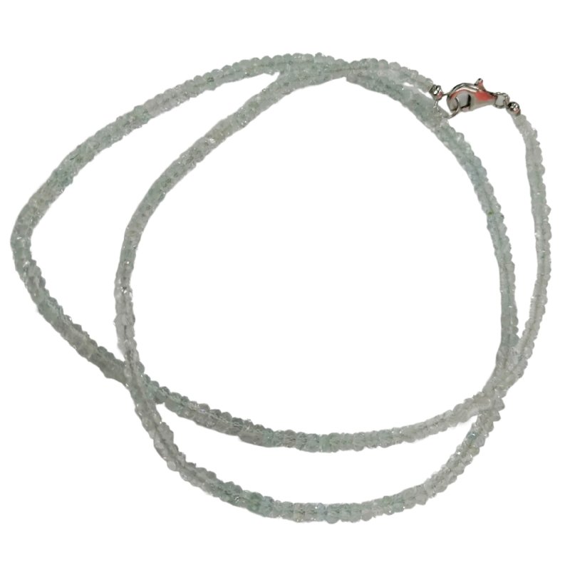 Pearlz Gallery Faceted Rondelle Sterling Silver Necklace - Necklaces & Pendants - British D'sire