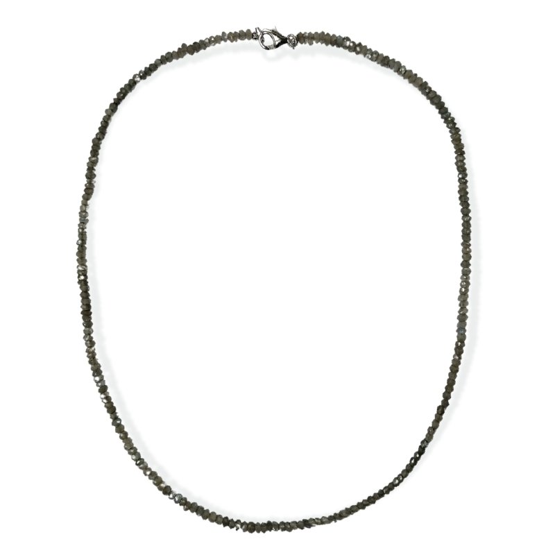 Pearlz Gallery Faceted Roundel Sterling Silver Rhodolite Necklace - Necklaces & Pendants - British D'sire Main image