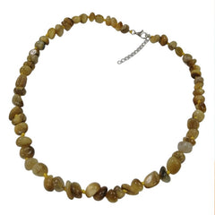 Pearlz Gallery Golden Tiger Eye Sterling Silver Knotted Necklace - Necklaces & Pendants - British D'sire