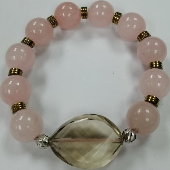 Pearlz Gallery Ladies 14mm Round Faceted Stretch Bracelet - Bracelets & Bangles - British D'sire