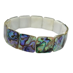 Pearlz Gallery Ladies Abalone Shell Pearl Stretch Bracelet - Bracelets & Bangles - British D'sire