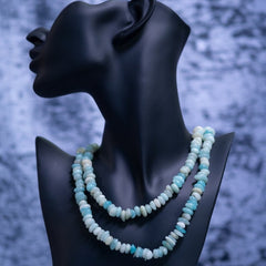 Pearlz Gallery Ladies Amazonite Roundel Endless Necklace - Necklaces & Pendants - British D'sire