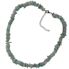 Pearlz Gallery Ladies Aquamarine Roundell Chips Necklace - Necklaces & Pendants - British D'sire