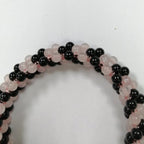 Pearlz Gallery Ladies Black Agate Knitted Bracelet - Bracelets & Bangles - British D'sire