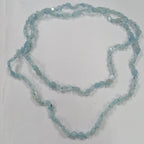 Pearlz Gallery Ladies Oval Aquamarine Knotted Necklace - Necklaces & Pendants - British D'sire
