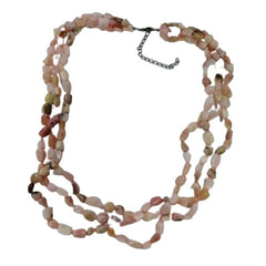 Pearlz Gallery Ladies Pink Opal Knotted Necklace - Necklaces & Pendants - British D'sire