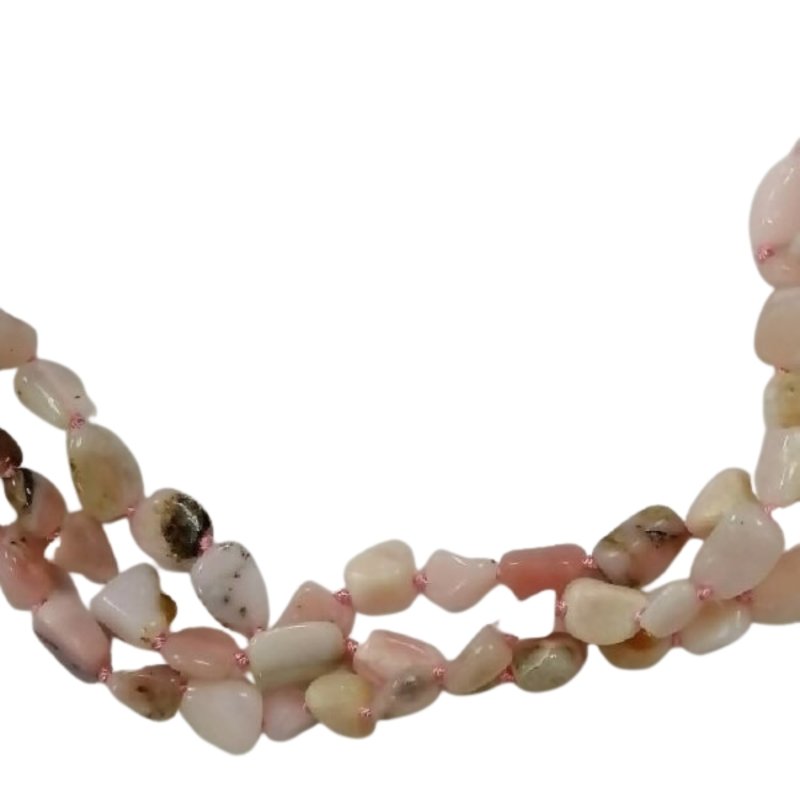 Pearlz Gallery Ladies Pink Opal Knotted Necklace - Necklaces & Pendants - British D'sire