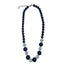 Pearlz Gallery Ladies Round Dyed Lapis & Aquamarine Round Bead Necklace - Necklaces & Pendants - British D'sire