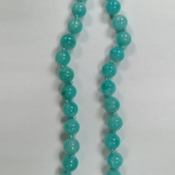 Pearlz Gallery Ladies Russian Amazonite 6mm Knotted Necklace - Necklaces & Pendants - British D'sire