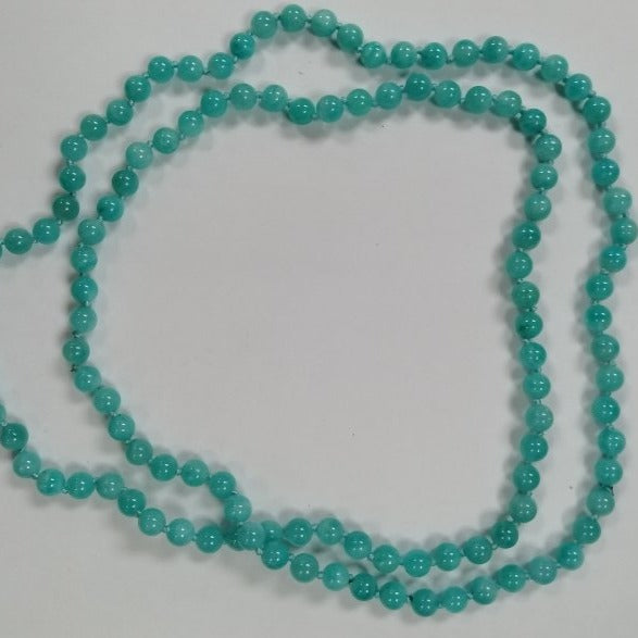 Pearlz Gallery Ladies Russian Amazonite 6mm Knotted Necklace - Necklaces & Pendants - British D'sire